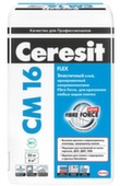 Клей CM16 эластичный для керамической плитки для внутренних и наружных 25кг, Ceresit