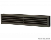 Решётка вентиляционная 91x453мм дверная коричневая, Vents