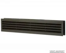 Решётка вентиляционная 91x453мм дверная коричневая, Vents