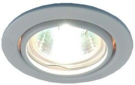 Светильник встраиваемый круглый поворотный белый под лампу MR16 220В