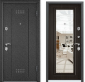 Дверь металлическая DELTA 10М черный шелк DL-2/ПВХ конго-венге CK6M Торэкс 2050x860 Правое