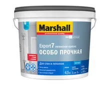 Краска латексная для стен и потолков Export-7 матовая BC 4,5л, Marshall