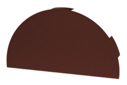 Заглушка конька круглого R110мм плоская коричневая МАТ КМК