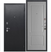 Дверь металлическая 7,5см ГАРДА серебро 860мм Эмаль Феррони Правое