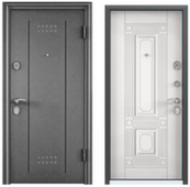 Дверь металлическая DELTA 10М черный шелк DL-2 КТ белый D11Торэкс 2050 х 950 Правое