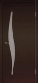 Дверное полотно Волна остекленное Сибирь Профиль Венге 600