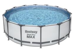Бассейн Steel Pro Max каркасный, 427x122 см, 15232 л, стальной каркас, ф-насос, лестница, тент в комплекте, Bestway