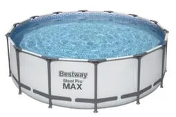 Бассейн Steel Pro Max каркасный, 427x122 см, 15232 л, стальной каркас, ф-насос, лестница, тент в комплекте, Bestway
