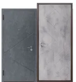 Дверь металлическая Прораб 3 Бетон графит, Прораб 860 Левое