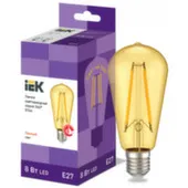 Лампа светодиодная IEK LED ST64 золото 8Вт 230В 2700К E27