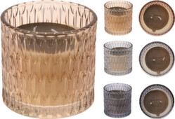 Свеча залитая в стакан, 10,2x10,2x9,8 см, в ассортименте, Koopman