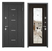 Дверь металлическая DELTA 10М черный шелк DL-1/ПВХ конго-венге DM Торэкс 2050x860 Правое
