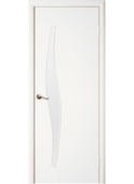 Дверное полотно Волна остекленное с рисунком Сибирь Профиль Беленый дуб 600