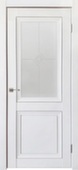 Дверь межкомнатная Деканто 1 остекленная Убертюре (2000x700x36) Бархат белый 700