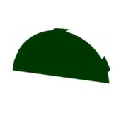 Заглушка конька круглого простая RAL6005 ПЭ(зеленый мох)