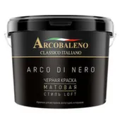 Краска декоративная Arcobaleno Arco di nero черная мат. 9 кг