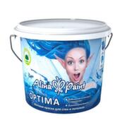 Краска акриловая для стен и потолков Optima 3 кг протирающаяся, Alina Paint