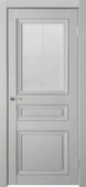 Дверь межкомнатная Деканто 3 остекленная Убертюре Бархат светло-серый 600 Остекленное