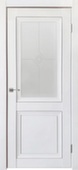 Дверь межкомнатная Деканто 1 остекленная Убертюре Бархат белый 800 Остекленное