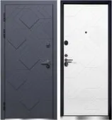 Дверь металлическая Фабио Силк титан/Силк сноу АЛМАЗ 860 Левое