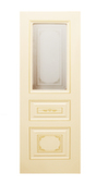 Дверь межкомнатная Скин-4 (3D) остеклен. Маркеев Роял вуд кофе патина золото 600