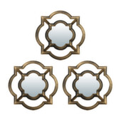 Комплект декоративных зеркал "Канны", бронза, 3 шт., D12 см, QWERTY