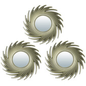 Комплект декоративных зеркал "Плезир", золото, 3 шт., D8 см, QWERTY
