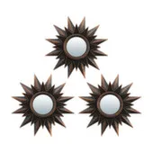 Комплект декоративных зеркал "Лилль", бронза, 3 шт., D8 см, QWERTY