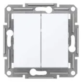 Белый переключатель проходной2 - клав. 10А Asfora