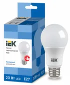 Лампа светодиодная E27-A60-6500K-20-230, IEK