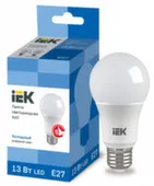 Лампа светодиодная E27-A60-6500K-13-230, IEK